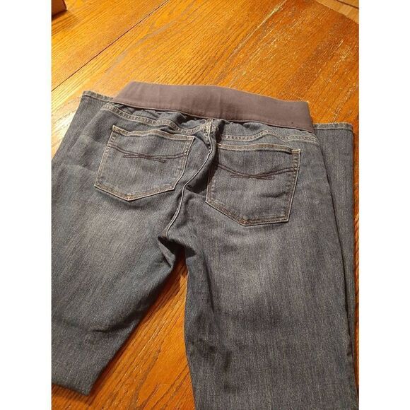 Size 10 Maternity Gap 1969 Sexy Boot Denim Blue Jeans w Pockets - Picture 5 of 5